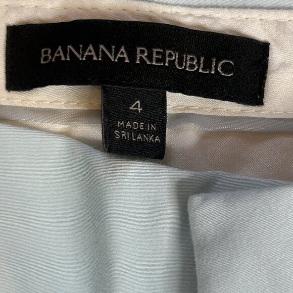Banana Republic Aqua Blue Ryan Fit Straight Leg Ankle Pants Size 4 - Picture 6 of 11
